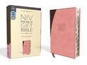 NIV, Premium Gift Bible, Leathersoft, Pink/Brown, Red Letter, Thumb Indexed, Comfort Print: The Perfect Bible for Any Gift-Givin