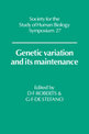 Genetic Variation and its Maintenance