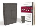 NKJV, Deluxe Gift Bible, Leathersoft, Gray, Red Letter, Comfort Print: Holy Bible, New King James Version
