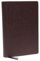 KJV, Large Print Center-Column Reference Bible, Verse Art Cover Collection, Genuine Leather, Brown, Red Letter, Comfort Print: H