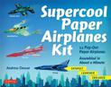 Supercool Paper Airplanes Kit: 12 Pop-Out Paper Airplanes Assembled in About a Minute: Kit Includes Instruction Book, Pre-Printe