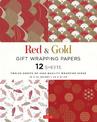 Red & Gold Gift Wrapping Papers - 12 Sheets: 18 x 24 inch (45 x 61 cm) Wrapping Paper