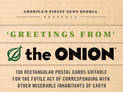 Greetings from the "Onion" 100 Collectible Post Cards