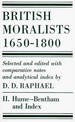 British Moralists: 1650-1800 (Volumes 2): Volume II: Hume - Bentham, and Index