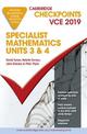 Cambridge Checkpoints VCE Specialist Mathematics 3&4 2019 and QuizMeMore