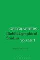 Geographers: Biobibliographical Studies, Volume 1